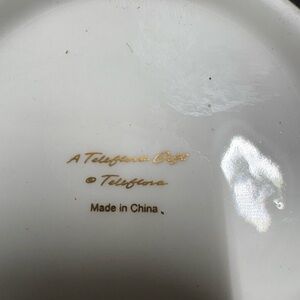Telfar White Plate with Gold Script Logo/3 total price is for all